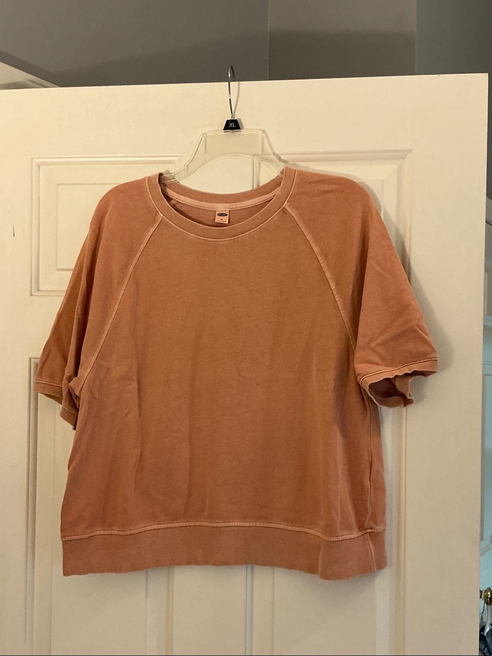 Old Navy Short-Sleeve Pullover Sweatshirt - Dusty Coral/Peach size Medium